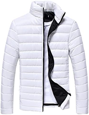XXBR лесни по пафтерски јакни за мажи, есен зимски палто патент -бомбаш јакна за пакувања за надворешна облека за надворешни работи за надворешна