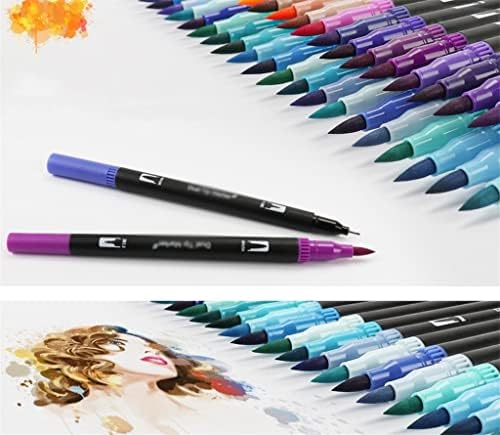 Yfqhdd 12/24 бои акварел уметнички маркери Поставете четка пенкало двојно врв фининер за цртање на канцелариски материјал за боење манга