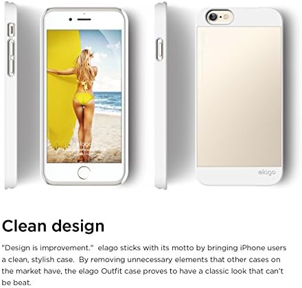 Случајот на ЕЛАГ iPhone 6s, S6 Autfit Aluminum и Polycarbonate Dual Case за iPhone 6/6s + HD професионален филм на екранот вклучен