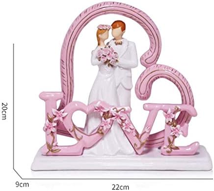 Sdgh те сакам - знам - Силуета за невестата и младоженецот за декорација на свадбата на Руби