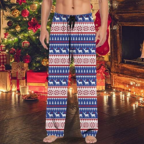 Божиќни панталони пижами се протегаат ирваси на ирваси за графички пижами, плус големина влечење пижама pj панталони џемпери за џемпери