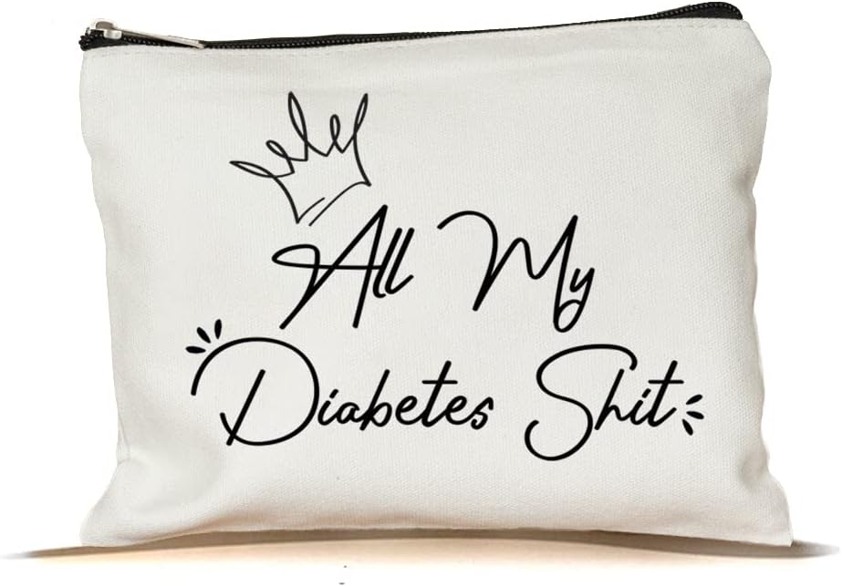 Цела моја торба за шминка за срање за дијабетес - дијабетична торба за шминка - дијабетична материјал торба дијабетична итна комплет - смешна
