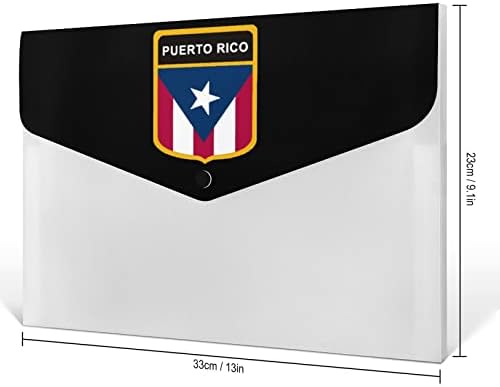 Порторико Знаме Пластични Папки Со Датотеки со 6 Оддели Шарени Печатени Хармоника Организатор На Документи Голем Капацитет