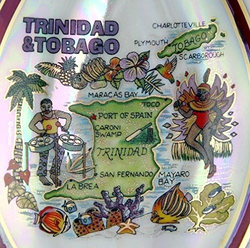 Тринидад &засилувач; Тобаго Мапа Бисер Сувенир Колекционерски Лажица одмор агц