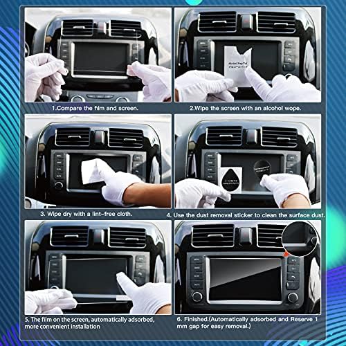 Bixuan 2pcs GV80 2023 Додатоци Автомобил Екран Заштитник Фолија За 2023 Geenesis GV80 Климатизација Екран Пет Пластична Заштитна Фолија