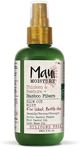 Влажната влага во Мауи се задебелува и обновува + бамбус влакна волумизирајќи ја маглата, третман на спреј за задебелување на косата