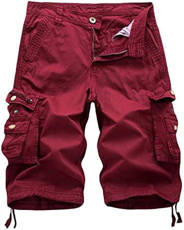 Машки шорцеви Xiaxogool Машки шорцеви за мажи изгубени опуштено вклопено пешачење на отворено тактички кратки панталони со мулти џебови