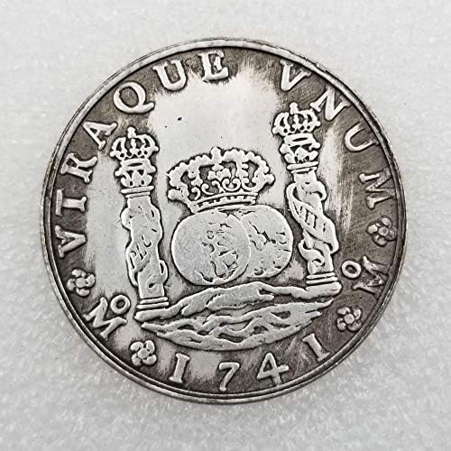 Комеморативна Монета Антички Занаети 1741 Шпански Месинг Сребрени Стари Монети