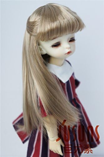 JD088 6-7 '' 16-18 см кафеава долга коса со задната плетенка BJD Doll Pigs 1/6 yosd lovessick додатоци за кукли
