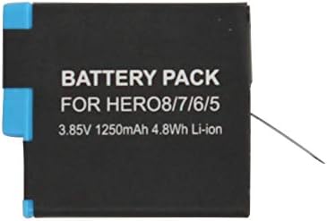 2-пакет AHDBT-801 Батерија и 1 Замена на полначот за камера GoPro AHDBT-601-Компатибилен со SPJB1B целосно декодирана батерија и