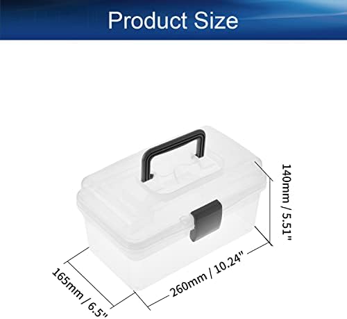 Bettomshin ABS пластична организатор кутија проucирна мала со раздвојувачи повеќенаменски преносни ракувани ракувани организатори за складирање