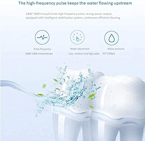СМСОМ безжична вода за стоматологија, преносен стоматолошки орален наводнувач, чистач за заби што може да се полни, IPX7 водоотпорен, резервоарот за вода од 400 мл за з?