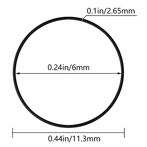 Bettomshin 1pcs нитрилна гума О-прстени, 102,8 mm OD 97,5 mm ID 2,65 mm ширина, метричка запечатување на заптивка за запечатување на