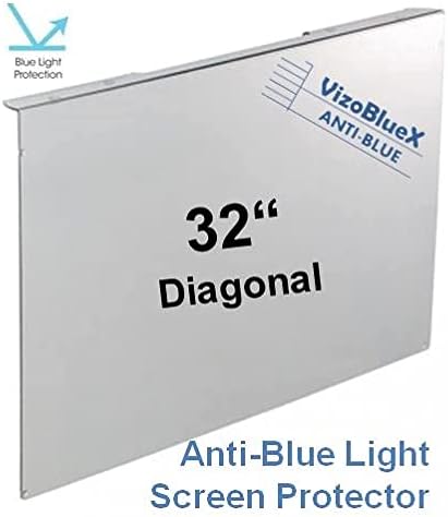 Vizobluex 32 инчи анти -сина светлина монитор - ТВ заштитник на екранот и за заштита на штета филтер за блокирање на УВ и сина светлина од