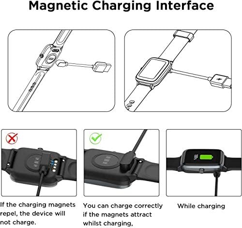 Компатибилен со SKG V7 Smart Watch Charger, замена за магнетски USB кабел за полнење компатибилен со SKG V7/MVEFOIT 1.7 '' P42B Watch/P42B/WWZZEY