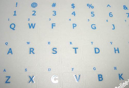 Онлајн-Добредојдовте Колемак Со Сини Букви Транспарентни Компјутерски Етикети За Тастатури