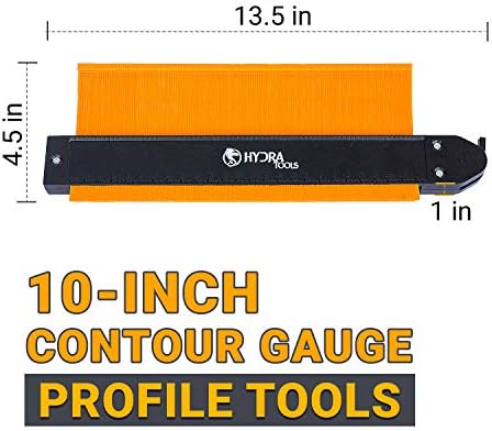 Хидра Алатки контурен мерач со заклучување 10-инчен, прилагодлив профил алатка со прецизен механизам за заклучување/копирајте неправилна