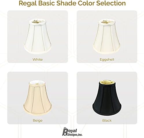 Royal Designs, Inc. True Bell Lamp Shade со тркалезен клип, беж, 3,75 x 7 x 6,75