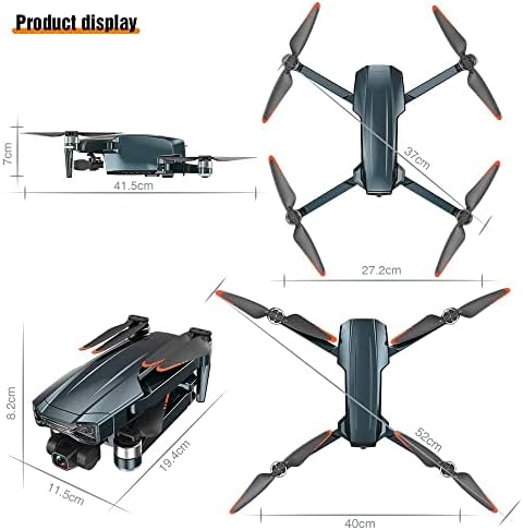 Afeboo возрасен GPS без дрон без четка со 4K камера, преклопен RC Quadcopter со автоматско враќање, следете ме, мотор без четка, летање на кругови, летање на пат, одржување на над