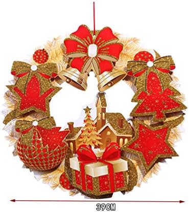 Амосфун 2 парчиња Божиќен 3д Венец Тркалезна Хартија Венец Висечки Приврзок Украс За Божиќно Дрво Ѕид Прозорец Трем Декор