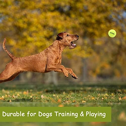 12 Парчиња Пискливи Тениски Топчиња За Кучиња - 2,58 Интерактивни Играчки За Кучиња - Безбедни, Издржливи За Играње На Мали Средни