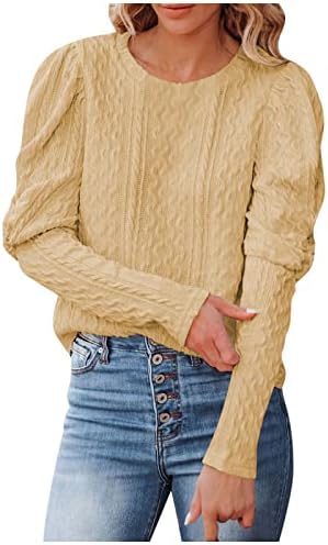 Женски џемпер пулвер обичен плетен џемпери со долг ракав џемпер врвови на џемпери паѓаат фустани