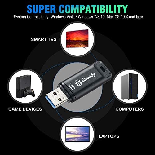 AX Memory Speedy 512GB USB 3.1 SuperSpeed ​​Flash Drive, оптимална брзина на читање до 400 MB/s. Напишете ги брзините до 300 MB/s