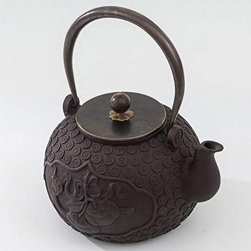 1,4L Јапонски Тетсубин леано железо чајник од чај од чај со капакот од не'рѓосувачки челик за шпорет безбеден обложен со емајлиран