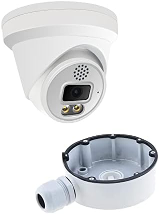 5MP целосна боја за ноќно гледање на бедем купола ip камера со видливи бели LED светла, 2,8 мм, вградени во микрофон, приклучок и играјте