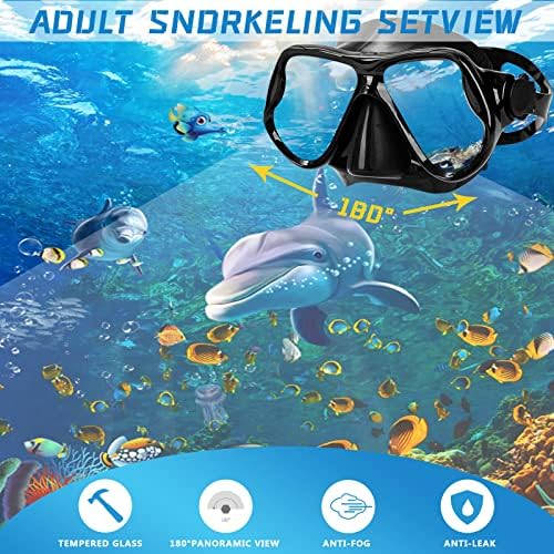 Dipuki Snorkeling опрема за возрасни нуркачки маски сет Scuba нуркање маска суво нуркање чаши за пливање пливање нуркање маска