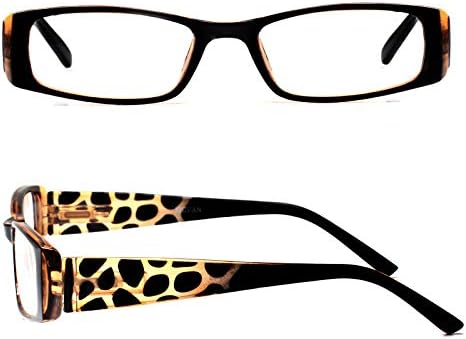 5 пакувања очила за читање на пролетни шарки Правоаголен моден квалитет читатели за мажи и жени