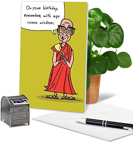 Благороднички смешни среќен роденден белешка картичка со плик возрасна мудрост 8576