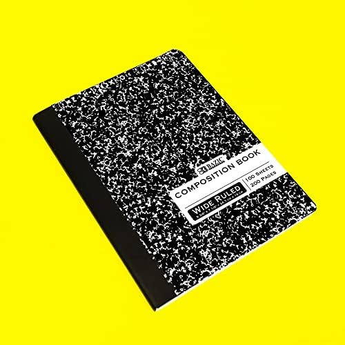 Книга за базички композиции широко владееше 100 листови со црна мермер, тетратка за пишување списанија Комптирани лаптопи за училиште,