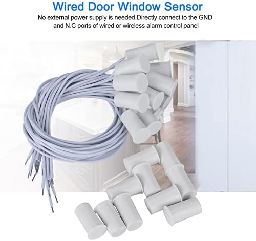 Сензори на прозорецот на вратите, аларм за сензори за жичен врата, магнетски прекинувачи со жичен прозорец на врата за домашен систем за домашен