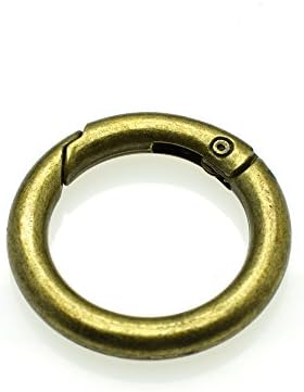 5 парчиња порта o прстен околу карабинерот за припивање на карабинерот активиран пролетен клуч за клучеви
