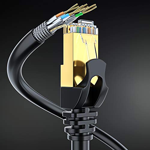 CAT 7 Ethernet Cable 3 ft - брз интернет и мрежен LAN Patch Cable, RJ45 конектори - [3FT / Multicolor / 5 пакет] - Совршен за игри,