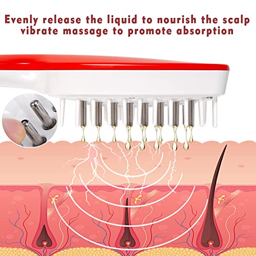 четка за коса mxm2mxm, Чешел за коса,Апликатор За Серум За Коса, чешел за масажа со вибрации, за регенератор и серум против опаѓање