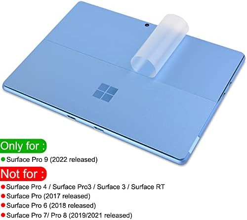 Налепница за кожа на деликаза за Microsoft Surface Pro 9, 13 инчи лепило за заштита на задниот дел, ултра-тенок винил декоративен лаптоп PVC филмови
