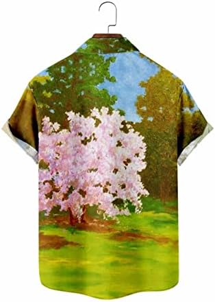 XXBR 2023 Нова лабава кошула боја што дава 3Д дигитално печатење хавајски мажи кошули со кратки ракави со големина на ракави мажи мажи