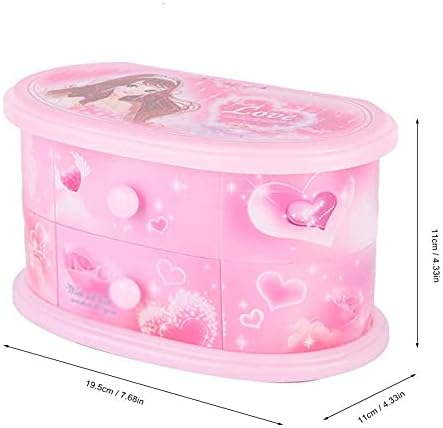 Tfiiexfl Нова ротирачка балерина музичка кутија за испраќање на девојка роденденски подарок музички кутии пластична кутија за складирање на накит роденден