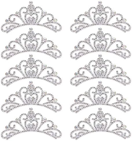 PSSOPP 10pcs rhinestones налепници за крпа, примена во форма на круна, круна Апликација DIY декорација ранец Додатоци за облека