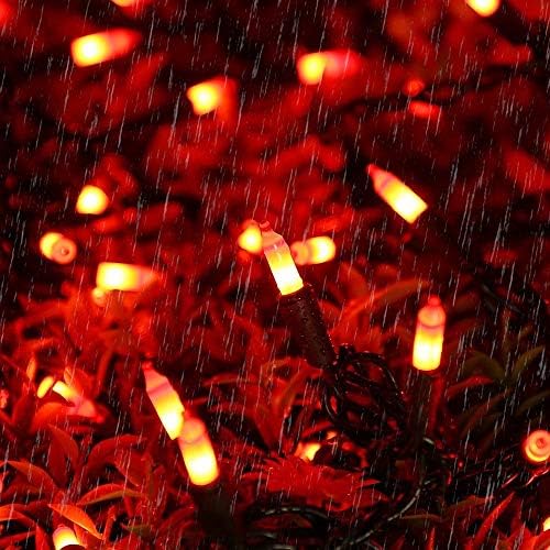 Brizled портокалови светла за Ноќта на вештерките, 21,3ft 100-CT Ingandescent Ноќта на вештерките Стринг светла што се поврзани, UL