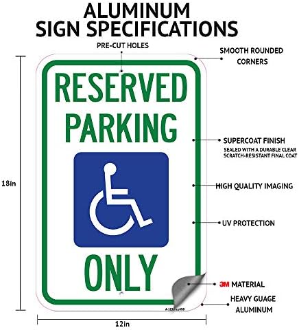 Нема паркинг преку ноќ RV | 12 x 18 знак за паркирање на алуминиумски тешки мерачи на алуминиум | Заштитете го вашиот бизнис и