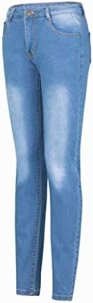 Bootcut фармерки за жени со високи половини, тенок фармерки, панталони со молив со голема големина