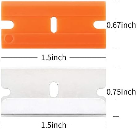 Valorilimit 3pcs повеќенаменски остатоци од жилет со дополнителни сечила од 40 парчиња, алатка за чистење за отстранување на налепница за лепила