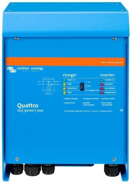 Victron Енергија Quattro 5000VA 24-Волти Чист Синусен Бран Инвертер и 120 Засилувач Батерија Полнач