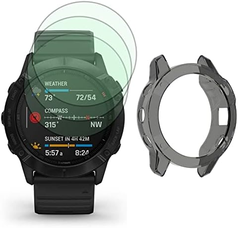 Заштитник На Екранот На Shuaxi Watch Компатибилен За Garmin Fenix 6 pro/Fenix 6, Филм За Калено Стакло Против Гребење Со Висока