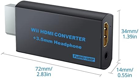 Autoutlet wii hdmi конвертор алуминиум легура Wii to HDMI конвертор скала Wii сигнал до 720p и 1080p Wii2HDMI Адаптер за видео