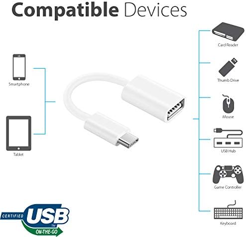 OTG USB-C 3.0 адаптер компатибилен со вашиот JBL Charge 5 за брзи, верификувани, мулти-употреба функции како што се тастатура, палецот,
