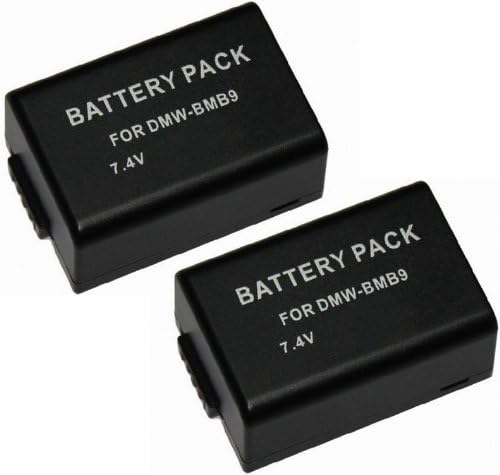 Батерија за замена со висок капацитет со ултрапро 2-пакет DMW-BMB9 за Panasonic Lumix DMC-FZ100, DMC-FZ150, DMC-FZ70, DMC-FZ60-Вклучен пакет